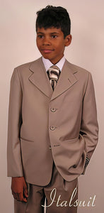 Men's Tan and Beige Suit Prefect wedding attire