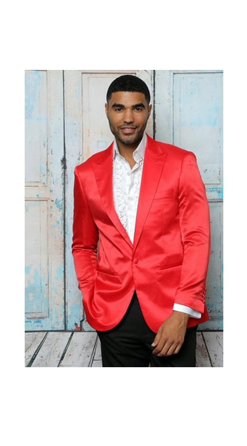 Mens Cowboy Blazer - Western Sport Coat in Color Red - Image 2