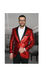 Men'S Shiny Sequin Paisley Cheap Priced Blazer Jacket For Men Slim Fit Red Dinner Jacket Sport Coat Jacket Sharkskin Flashy Stage