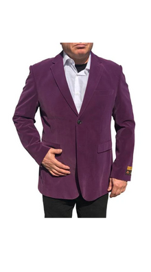 Alberto Nardoni Brand  Purple Velvet ~ Velour Blazer ~ Sport Coat Jacket Available Big Sizes
