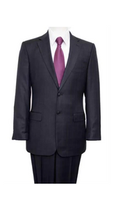 Mens Windowpane Plaid Jacket Suit Dark Navy Houndstooth checkered Pattern Texture Blazer  - Black And White Checkered Suit