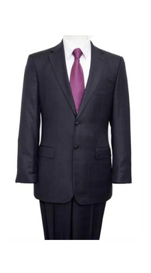 Mens Windowpane Plaid Jacket Suit Dark Navy Houndstooth checkered Pattern Texture Blazer  - Black And White Checkered Suit