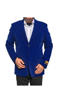 Alberto Nardoni Brand Royal Blue Velvet ~ Velour Men'S Blazer ~ Sport Coat Available Big Sizes