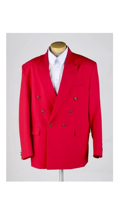 Men's RED Double Breasted Cheap Priced Blazer Jacket For Men JACKET
