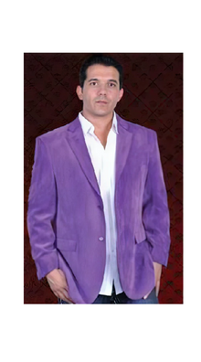 Men's 2 Button Sport Coat Side Vents Purple