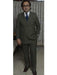 Men'S Olive Green Double Breasted Suits Side Vented Peak Lapel Suit - 6 On 3 Buttons Unique Style With Pleated Pants