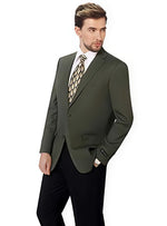Men's Classic Fit Sport Coat Suit Jacket Blazer Olive