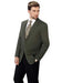 Men's Classic Fit Sport Coat Suit Jacket Blazer Olive