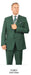 Men'S 2 Button Hunter ~ Dark Army Green ( Olive ) Suit