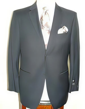 Dark Navy Blue Extra Fine Poly-Rayon Summer Light Weight Fabric Cheap Priced Business Suits Clearance Sale