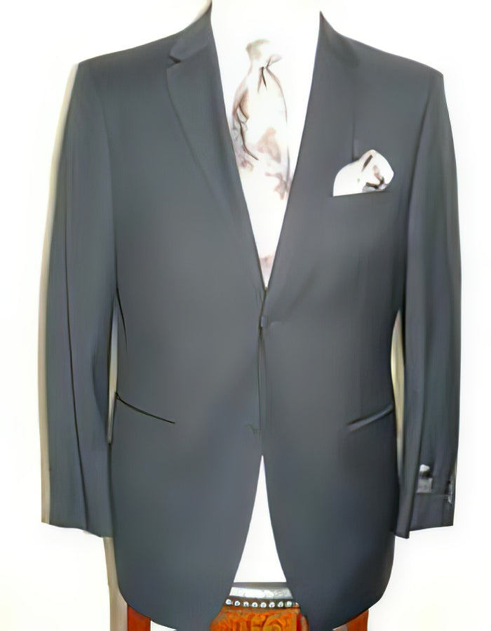Dark Navy Blue Extra Fine Poly-Rayon Summer Light Weight Fabric Cheap Priced Business Suits Clearance Sale