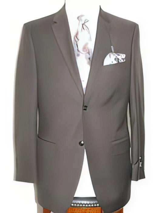 Solid Brown Extra Fine Poly-Rayon Summer Light Weight Fabric Cheap Priced Business Suits Clearance Sale
