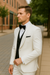 Wedding Tuxedo - Groom Suit - White and Black Prom Suit