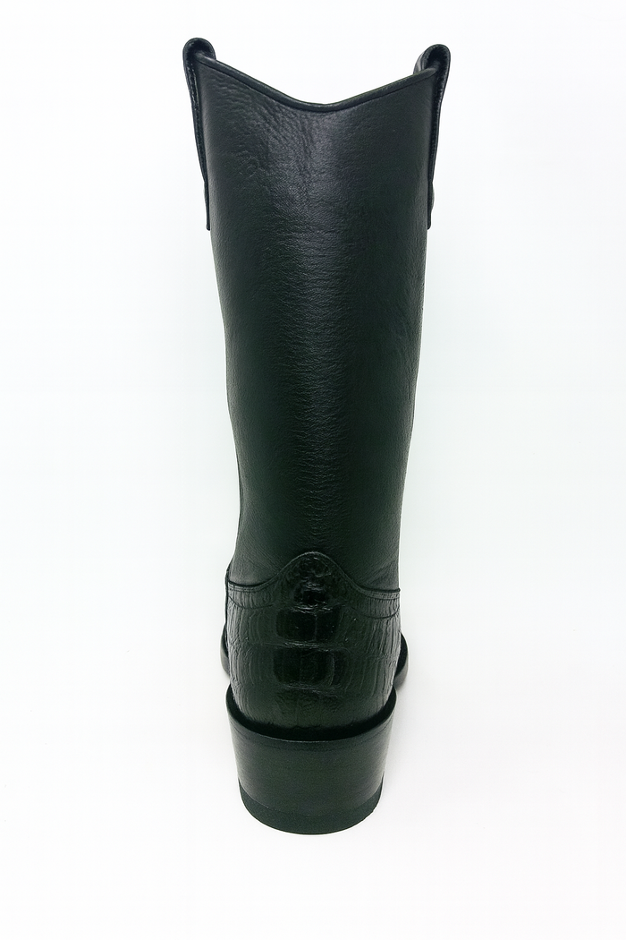 Western Alligator Skin Los Altos Boots Black Caiman Cowboy Dress Cowboy Boot Cheap Priced For Sale Online (EE) ~ World Best Alligator