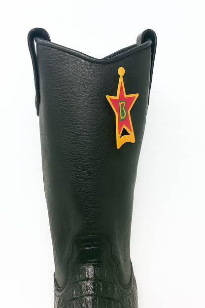 Western Alligator Skin Los Altos Boots Black Caiman Cowboy Dress Cowboy Boot Cheap Priced For Sale Online (EE) ~ World Best Alligator