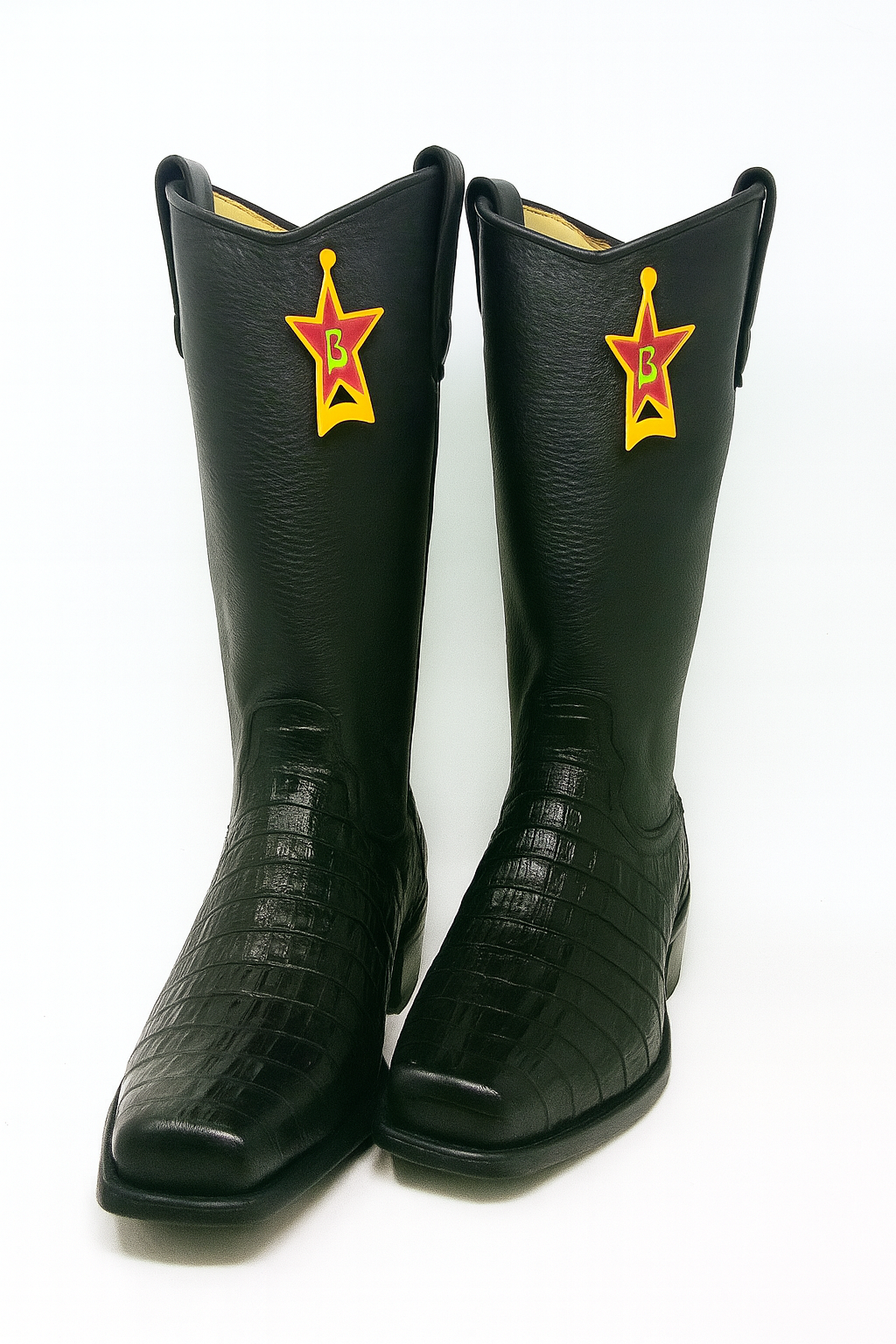 Western Alligator Skin Los Altos Boots Black Caiman Cowboy Dress Cowboy Boot Cheap Priced For Sale Online (EE) ~ World Best Alligator