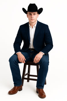 Western Blazers - Saco Vaquero Para Hombre - Paisley Blazer in Navy