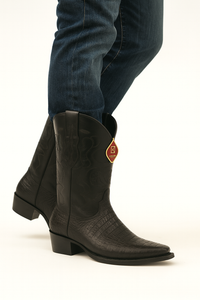 King Exotic Men's Caiman Belly Snip Toe Boots