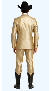 Western Shiny Suits For Wedding - Two Button Tuxedo - Traje Para Hombre