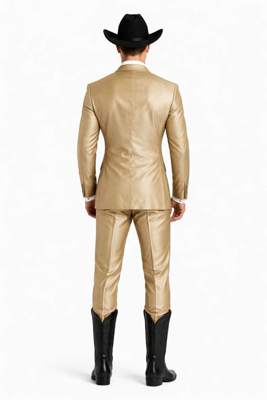 Western Shiny Suits For Wedding - Two Button Tuxedo - Traje Para Hombre