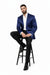 Mens Cowboy Blazer - Western Sport Coat in Color Navy Blue