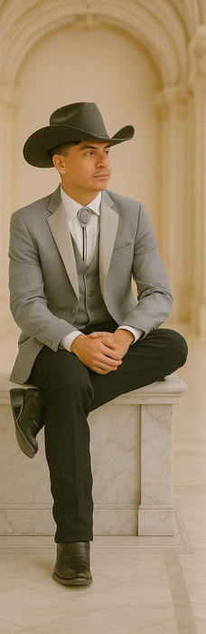Western Suit - Gray Cowboy Tuxedo