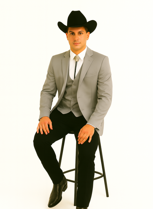 Western Suit - Gray Cowboy Tuxedo - Traje Para Hombre