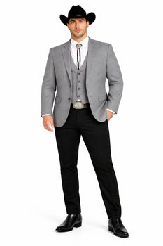 Western Suit - Gray Cowboy Tuxedo - Traje Para Hombre