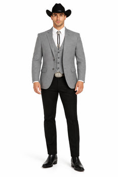 Western Suit - Gray Cowboy Tuxedo - Traje Para Hombre