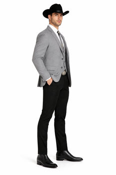 Western Suit - Gray Cowboy Tuxedo - Traje Para Hombre