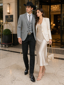 Western Suit - Gray Cowboy Tuxedo - Traje Para Hombre