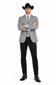 Western Suit - Gray Cowboy Tuxedo - Traje Para Hombre
