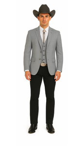 Western Suit - Gray Cowboy Tuxedo - Traje Para Hombre