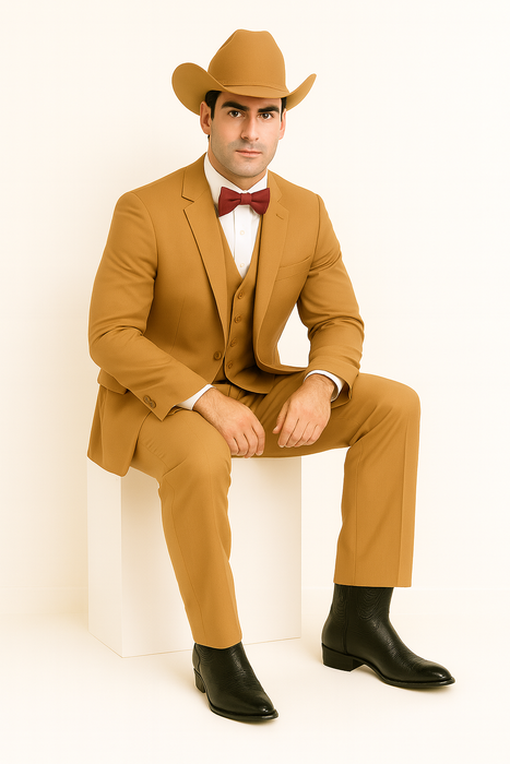 Western Suit - Tan Cowboy Tuxedo - Traje Para Hombre
