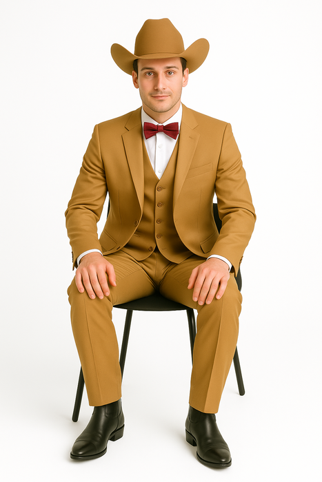 Western Suit - Tan Cowboy Tuxedo - Traje Para Hombre
