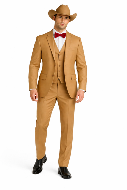 Western Suit - Tan Cowboy Tuxedo - Traje Para Hombre
