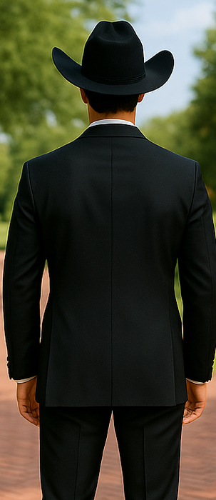 Western Suit - Trajes Para Hombres - Cowboy Formal Attire - Trajes De Novio - Black