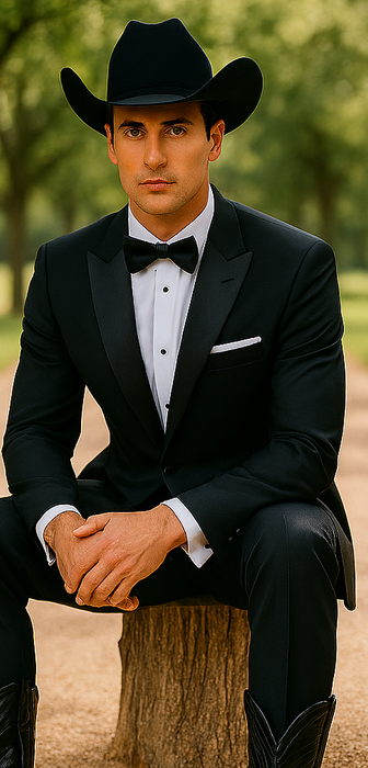 Western Suit - Trajes Para Hombres - Cowboy Formal Attire - Trajes De Novio - Black