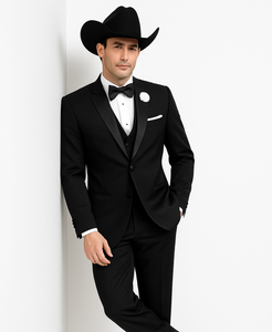Western Suit - Trajes Para Hombres - Cowboy Formal Attire - Trajes De Novio - Black