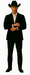 Western Suit - Trajes Para Hombres - Cowboy Formal Attire - Trajes De Novio - Black Matte Shawl Lapel