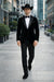 Western Suit - Trajes Para Hombres - Cowboy Formal Attire - Trajes De Novio - Black Matte Shawl Lapel
