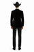 Western Suit - Trajes Para Hombres - Cowboy Formal Attire - Trajes De Novio - Black Matte Shawl Lapel