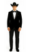 Western Suit - Trajes Para Hombres - Cowboy Formal Attire - Trajes De Novio - Black Matte Shawl Lapel