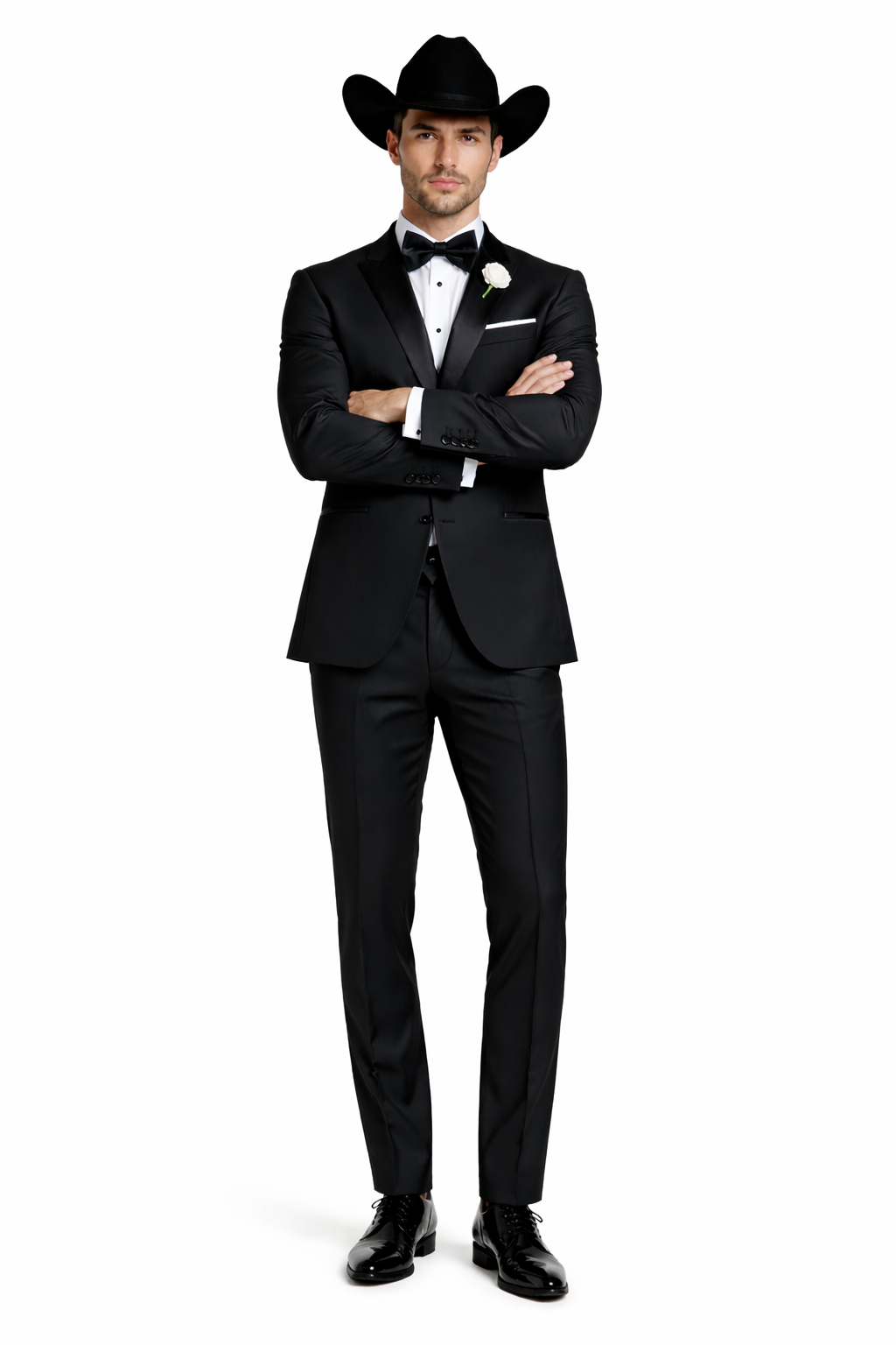 Western Suit - Trajes Para Hombres - Cowboy Formal Attire - Trajes De Novio - Black