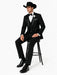 Western Suit - Trajes Para Hombres  - Cowboy Formal Attire - Trajes De Novio Black Single Breasted