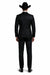 Western Suit - Trajes Para Hombres  - Cowboy Formal Attire - Trajes De Novio Black Single Breasted