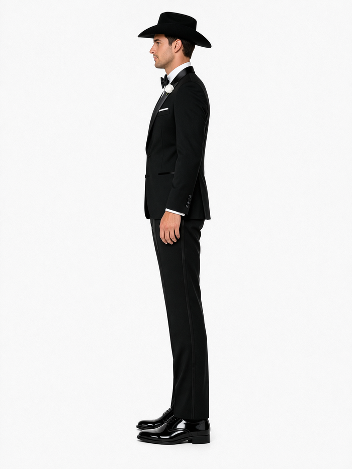 Western Suit - Trajes Para Hombres - Cowboy Formal Attire - Trajes De Novio - Black
