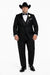 Western Suit - Trajes Para Hombres  - Cowboy Formal Attire - Trajes De Novio Black Single Breasted