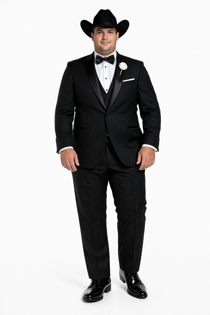 Western Suit - Trajes Para Hombres - Cowboy Formal Attire - Trajes De Novio - Black