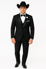 Western Suit - Trajes Para Hombres - Cowboy Formal Attire - Trajes De Novio - Black